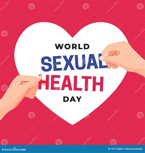 Couple Hand Picking Text For World Sexual Health Day Poster Concept