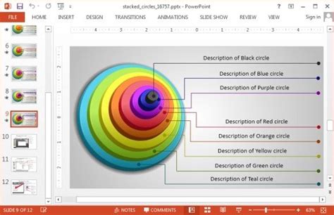 Animated Stacked Circle Diagram For PowerPoint