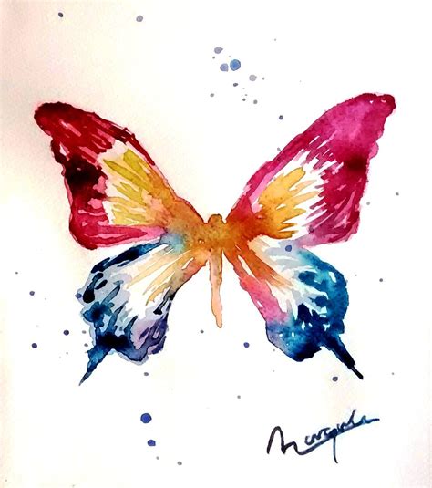 Mariposa En Acuarela Maraquela Maraquela Watercolor Paper Watercolor