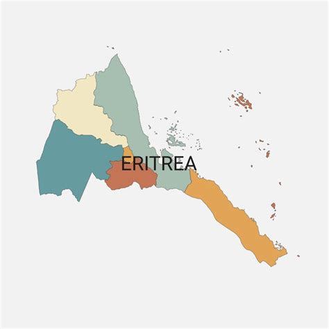 Premium Vector Eritrea Vector Map With Administrative Divisions