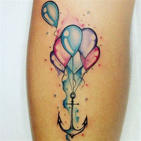 Balloon And Anchor Tattoo 😍 ️💉 ️ Justsmalltattoos Tikintattoo Sibling