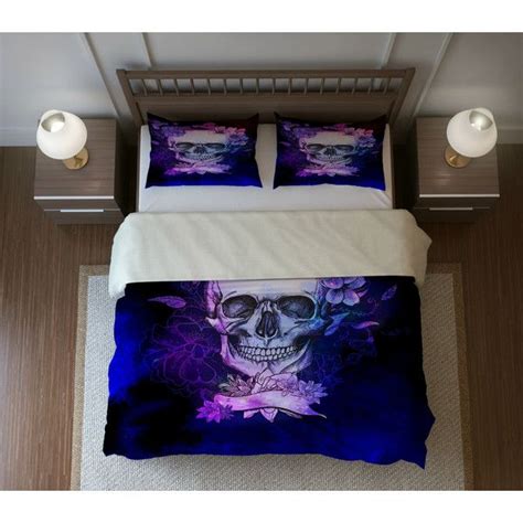 Skull Bedding Sugar Skulls Duvet Cover Set Day Of The Dead Comforter