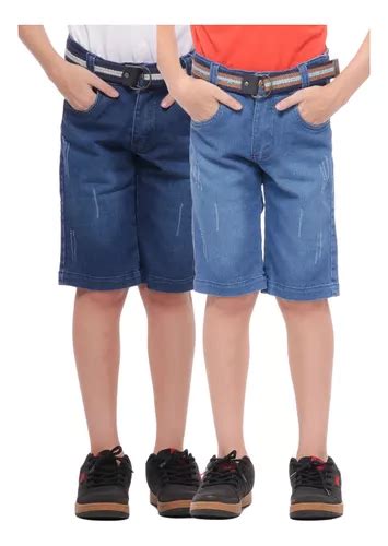 Kit Bermuda Shorts Jeans Infantil Menino Ao Anos Frete Gr Tis