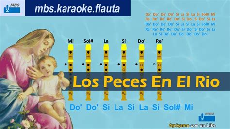 Los Peces En El Rio Flauta Dulce Con Notas Música Navideña Tutorial