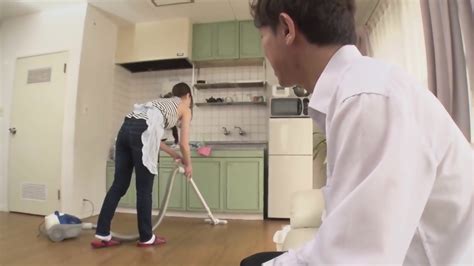 JAPANESE CLEANING LADY WITH A BIG ASS GETS FUCKED BY APARTMENT OWNER IN MANY POSITIONS Furuse
