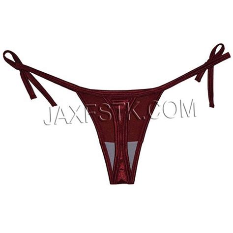 Women Shiny Tie Side Brazilian Bikini Thong Panties Sexy Charm Smooth G String Lingerie TS