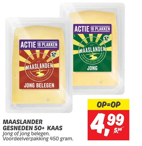 Maaslander Gesneden Kaas Aanbieding Bij Dekamarkt