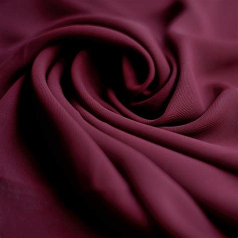 Dark Red Burgundy Chiffon Fabric Chiffon Fabric Fabric Red Fabric