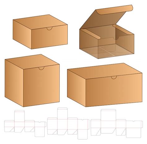 Caja De Embalaje Troquelado Dise O De Plantilla Vector Premium