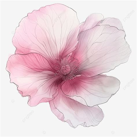 Soft Pink Ii Pastel Flower Doodle Flower Doodle Floral Png