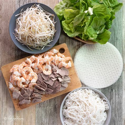 Vietnamese Spring Rolls With Pork And Shrimp Gỏi Cuốn Tôm Thịt