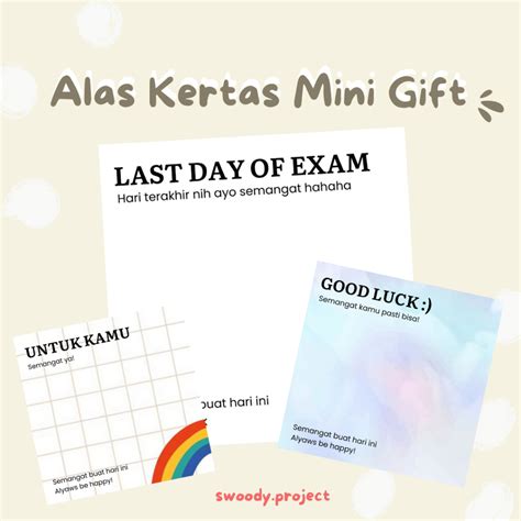 Jual ALAS KERTAS MINI GIFT SNACK FREE PLASTIK BISA CUSTOM TULISAN