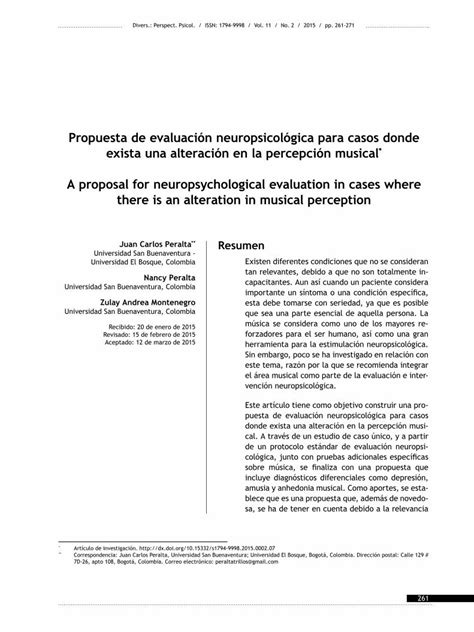 PDF Propuesta de evaluación neuropsicológica para casos PDF filede