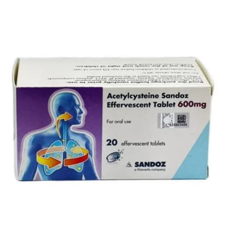 Sandoz Acetylcysteine Effervescent Tab 600mg 20s Sabahcarepharma