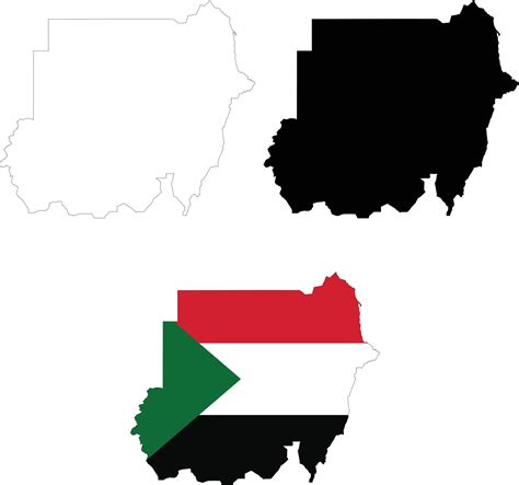 Map Sudan On White Background Sudan Map Outline Sudan Vector Map With