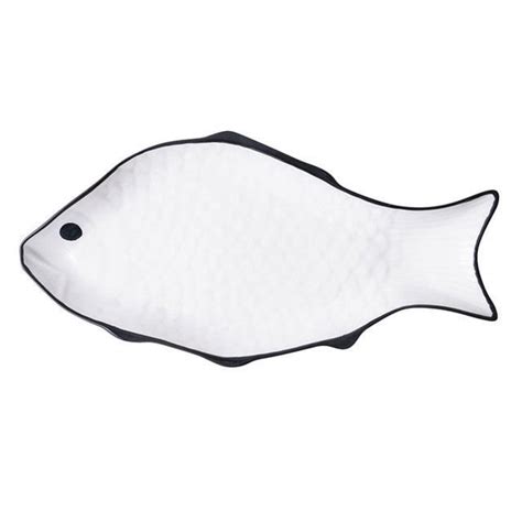 ASSIETTE PLATEAU REPAS White 33X16X2 5CM Assiette De Poisson À