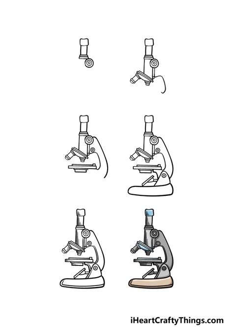 Microscope Drawing How To Draw A Microscope Step By Step