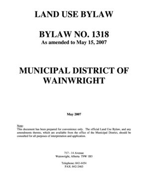 Fillable Online Land Use Bylaw Md Of Wainwright No Fax Email Print