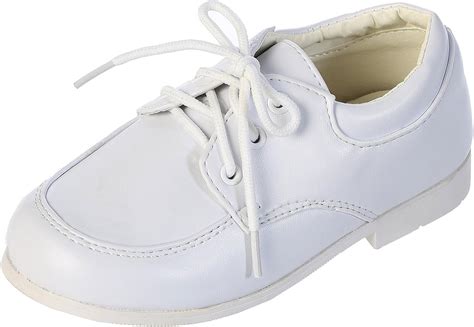 Dressforless Leahterette Moc Toe Oxford Boys Shoes White