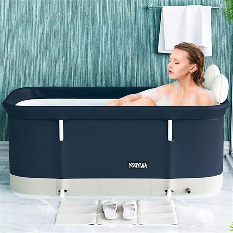 Buy Portable Bathtub For Adult Foldable Soaking Shower Freestanding