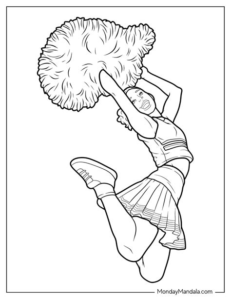 20 Cheerleading Coloring Pages Free Pdf Printables