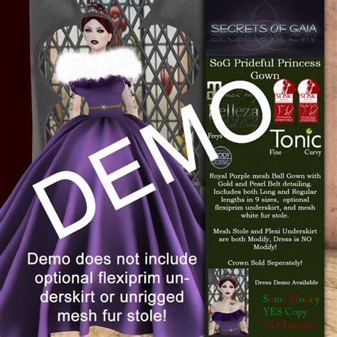 Second Life Marketplace Sog Prideful Princess Ball Gown Demos