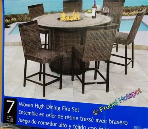 Agio Conway High Dining Set W Fire Table At Costco Frugal Hotspot