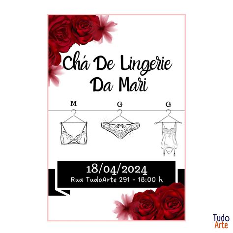 Convite Chá de Lingerie Loja TudoArte Elo7 Produtos Especiais