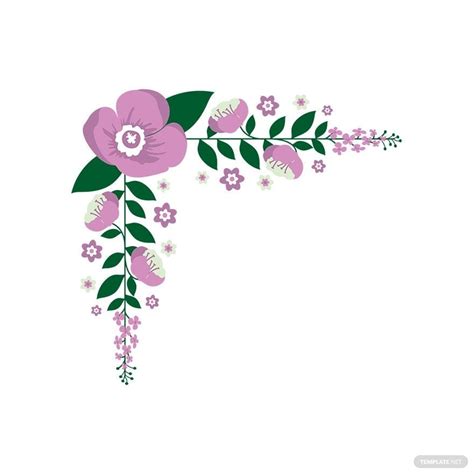 Corner Flower Vector Png | Best Flower Site