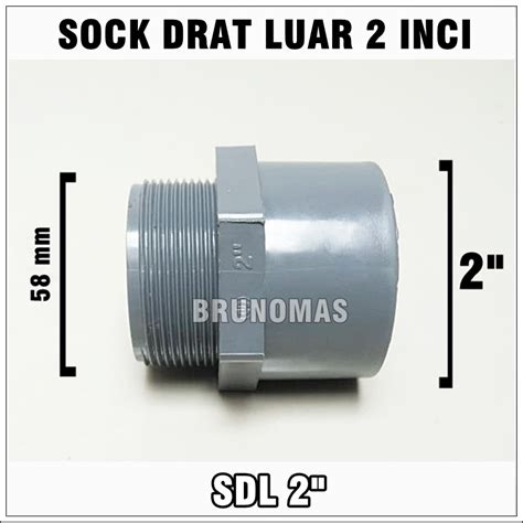 Jual SDL 2 Inchi Sock Drat Luar Valve Socket Pipa Pvc Shopee