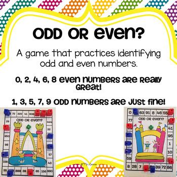 Odd & Even Numbers Game by Mrs Davidson's Resources | TPT