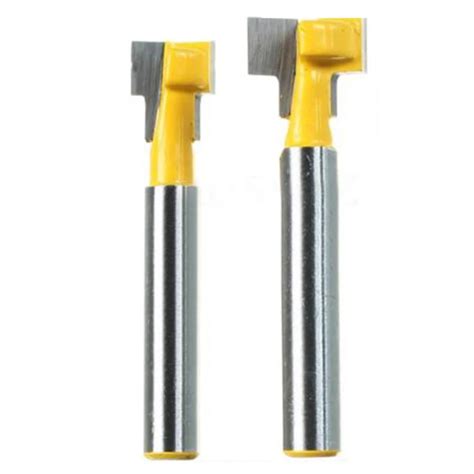 2Pcs 1 4 Shank T Slot Router Bits 3 8 1 2 Steel Handle