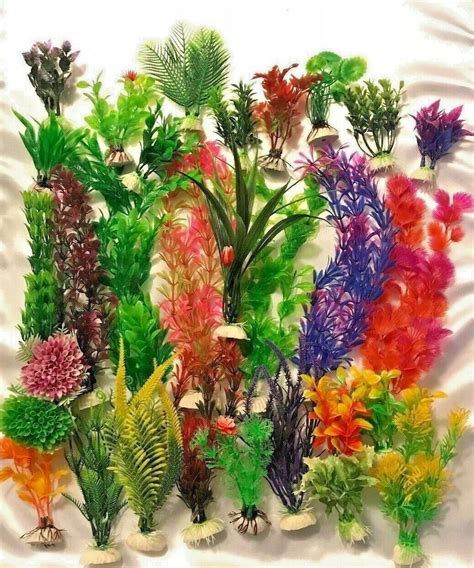 Artificial Plastic Aquarium Plants Mixed Lots Lots Of Plants For