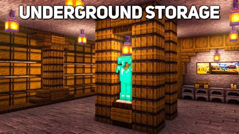 Minecraft Underground Storage Room Tutorial How To Build Minecraft