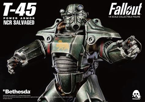 Fallout T 45 Ncr Salvaged Power Armor Threezero Store