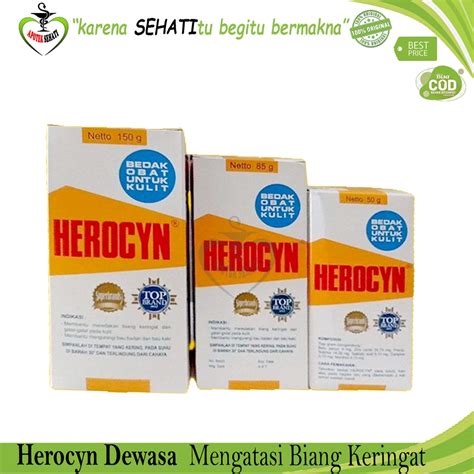 Jual Herocyn Dewasa Bedak Kulit Gatal Biang Keringat Herocyn Powder