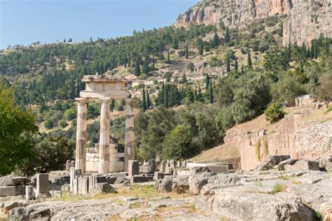 Ancient Delphi Greece: Oracle History, Sanctuary Ruins and Greek Mountains