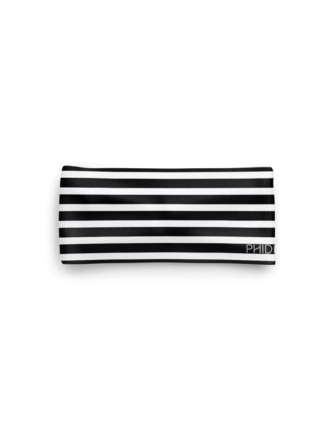 Bandeau sport Made in France motif Marinière Noir Phidi