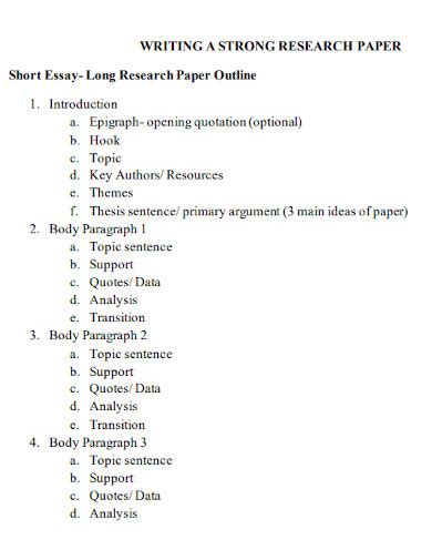 4 APA Research Paper Outline Examples Psychology Qualitative