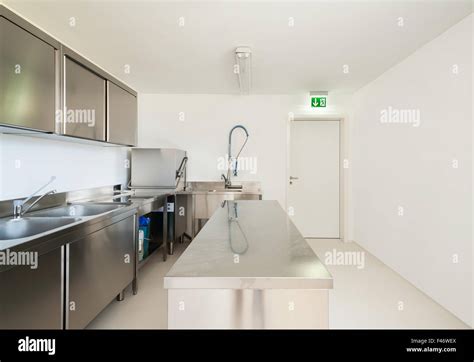 professional kitchen  modern style stock photo alamy
