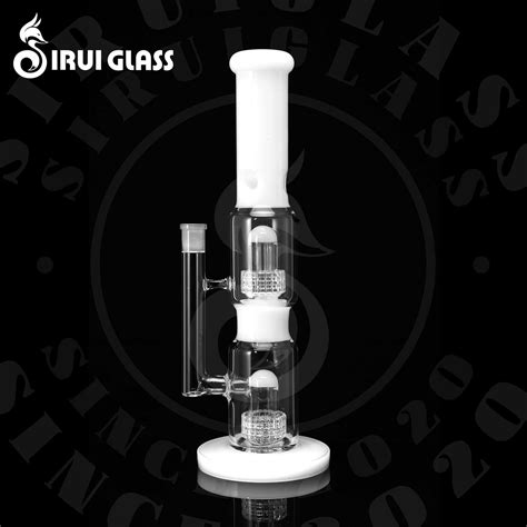 Sirui Big Thick Glass Water Pipe Glass Smoking Pipe Oil Burner Pipe Glass Water Pipe Bowl White