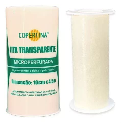 Fita Transparente Microperfurada 10cm X 4 5m Esparadrapo