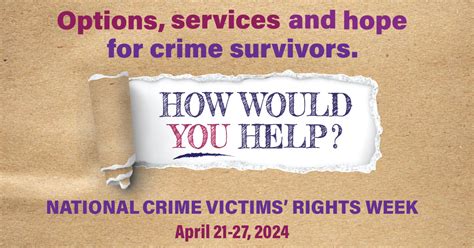 National Crime Victims Rights Week Resource Guide Overview