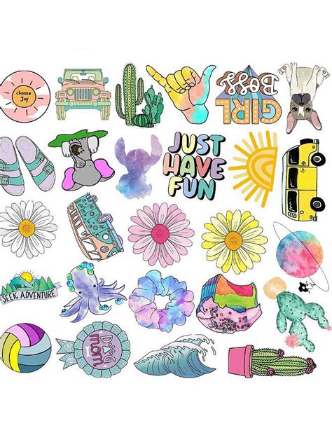 Pcs Mixed Summer Beach Vibe Sticker Etsy