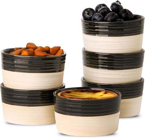 Amazon Baalaka Ceramic Ramekins Oz Color Creme Brulee Ramekins