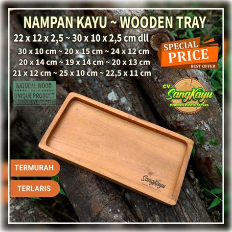 Jual Wooden Tray X X Cm Nampan Kayu Nampan Saji Unik Rustic