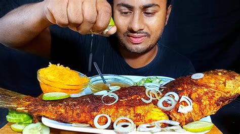 Crispy 2 Kg Whole Rohu Fish Fry Eating Challenge Whole Fish Eating