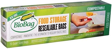 Amazon Pack Biobag Resealable Food Storage Bags Quart