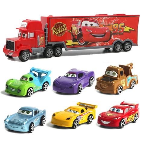 7pcs set Disney Pixar Car 3 Jackson tempestade McQueen Relâmpago Cruz