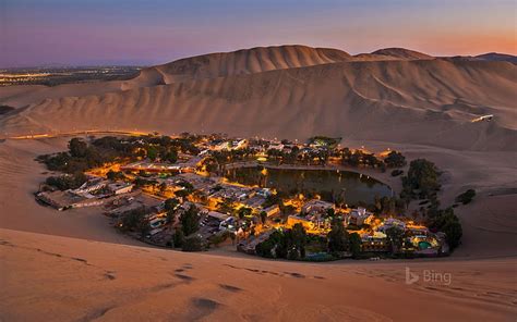 Hd Wallpaper Huacachina Ica Region Peru 2017 Bing Desktop Wallp